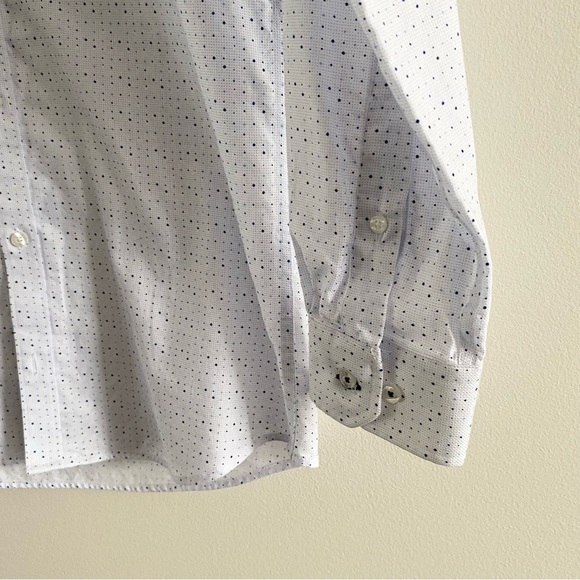 DANIEL HECHTER tip top modern fit non-Iron dot print dress shirt - Picture 13 of 14
